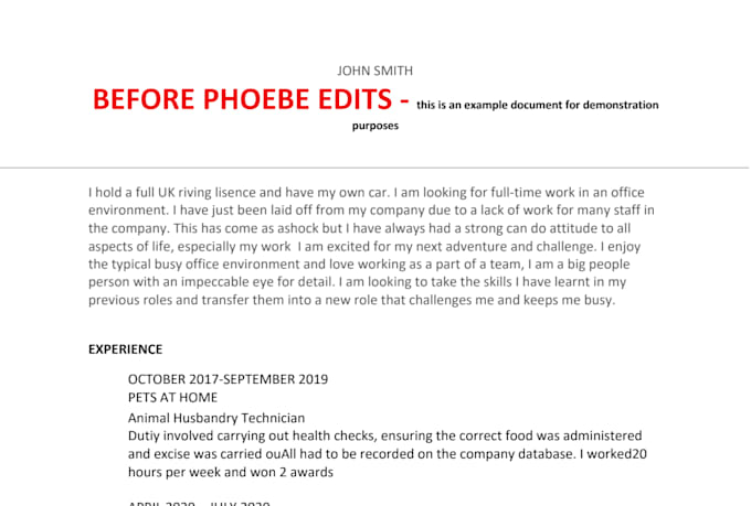 professionally proofread and edit your documents for grammar and clarity